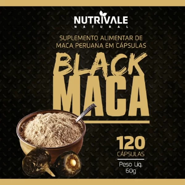 Black Maca Nutrivale 120 Caps Maca Negra